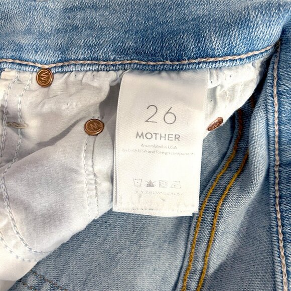 Mother Denim The Outsider Ankle Chew Mid-Rise Jeans, Poisoned Petals, 26 - Picture 7 of 8